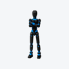 DM13-BLK-BLU 1 Dummy 13 - Poseable 3D Printed Figure