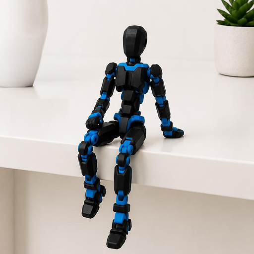 DM13-BLK-BLU 3 Dummy 13 - Poseable 3D Printed Figure