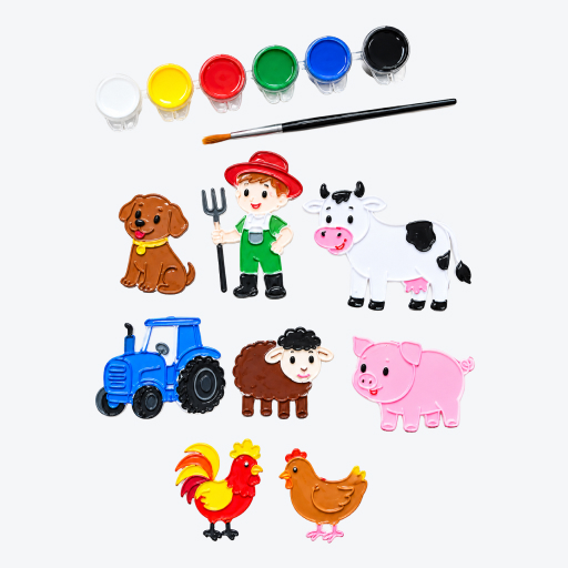 Coloring Kit – Farm (Set of 8)